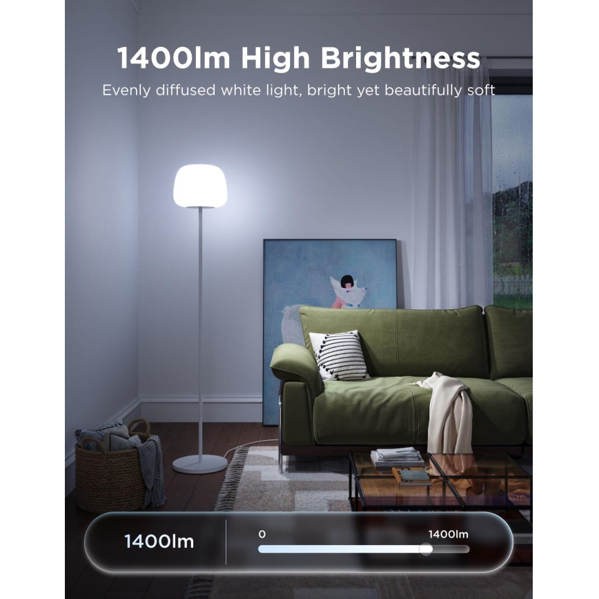 Govee - LED RGBICWW Регулируемая по яркости напольная лампа LANTERN MATTER LED/24W/230V Wi-Fi 160 cm