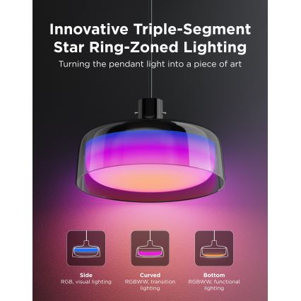 Govee - LED RGBICWW затемнюваний підвіс на тросі LED/21W/230V Matter Wi-Fi