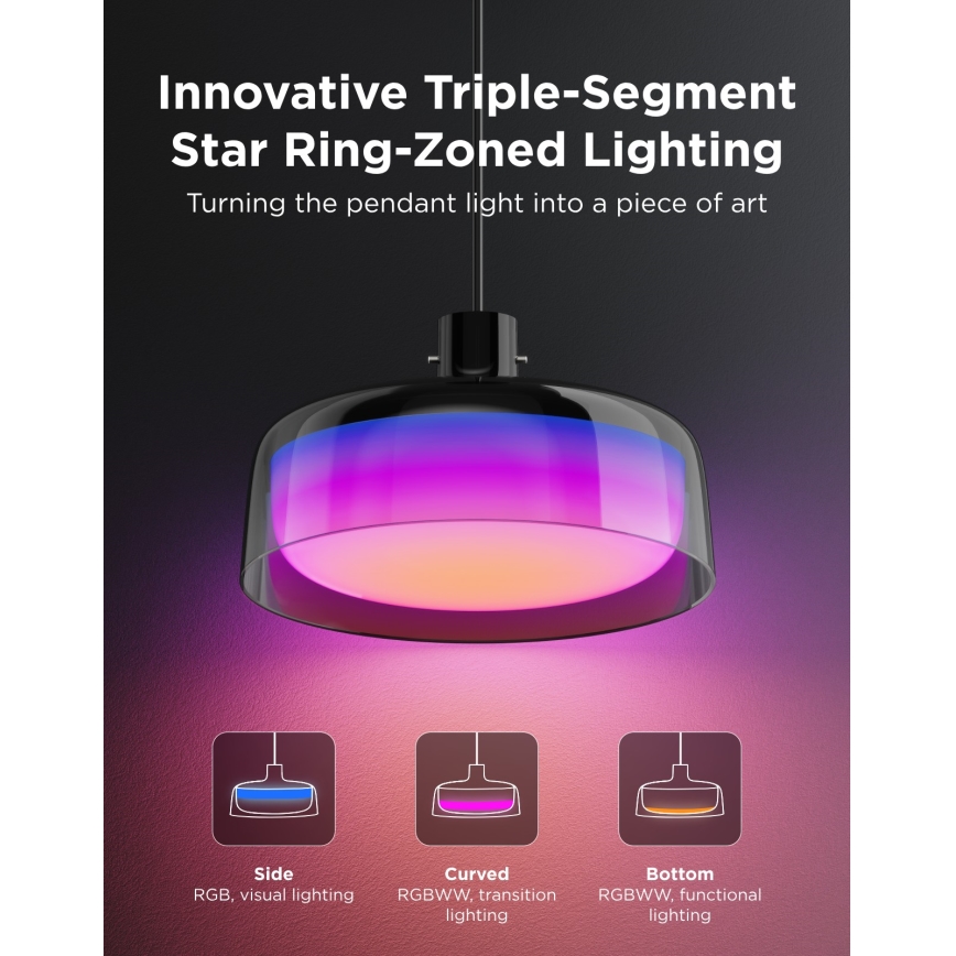 Govee - LED RGBICWW затемнюваний підвіс на тросі LED/21W/230V Matter Wi-Fi