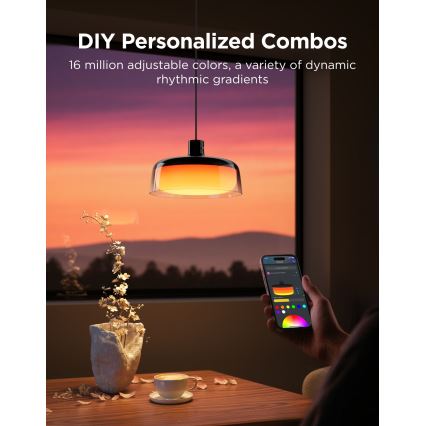Govee - LED RGBICWW затемнюваний підвіс на тросі LED/21W/230V Matter Wi-Fi