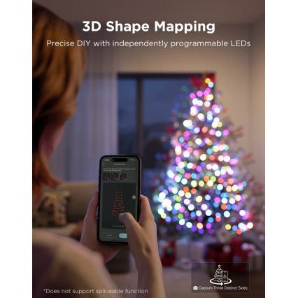 Govee - LED RGBWIC Уличная рождественская гирлянда 2700-6500K 30 м Wi-Fi Matter IP65