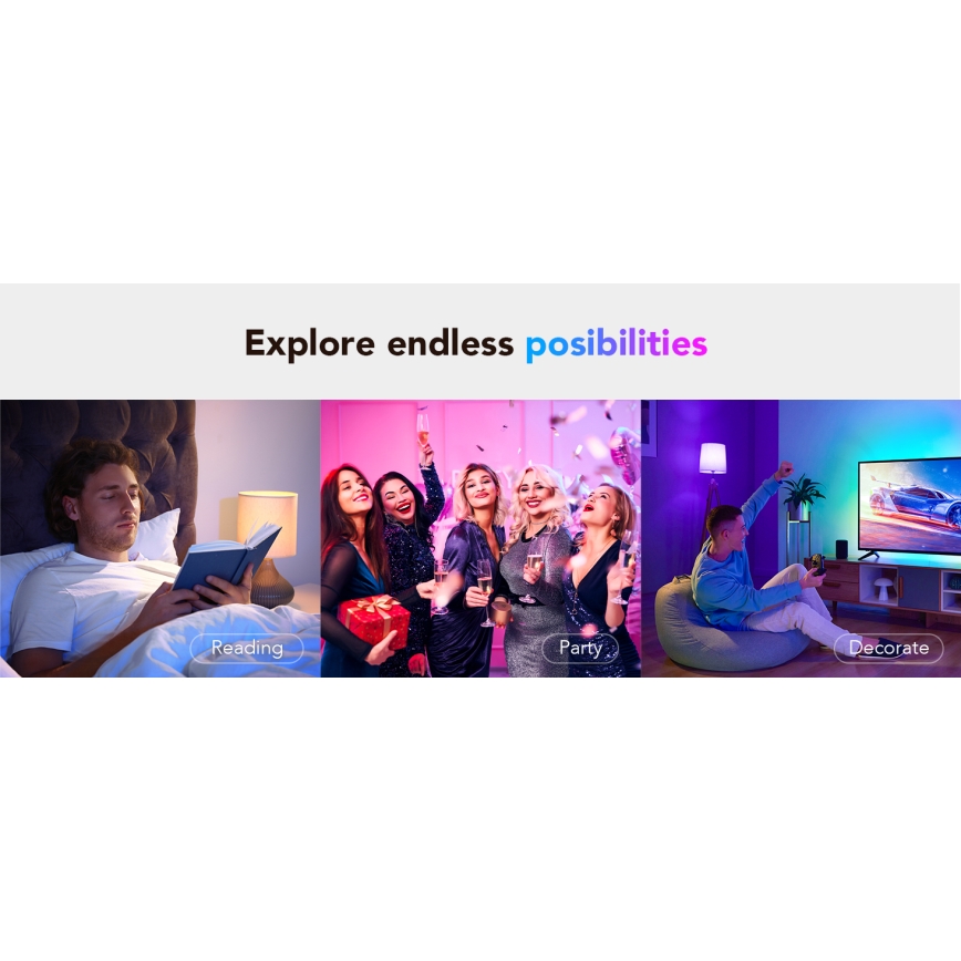 Govee - LED RGBWW Лампочка з регулюванням яскравості Smart E27/12W/230V 2700-6500K Wi-Fi