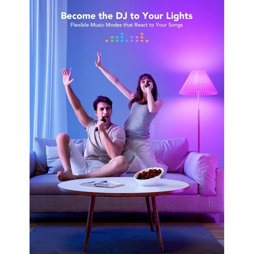 Govee - LED RGBWW Лампочка з регулюванням яскравості Smart E27/9W/230V 2700-6500K Wi-Fi