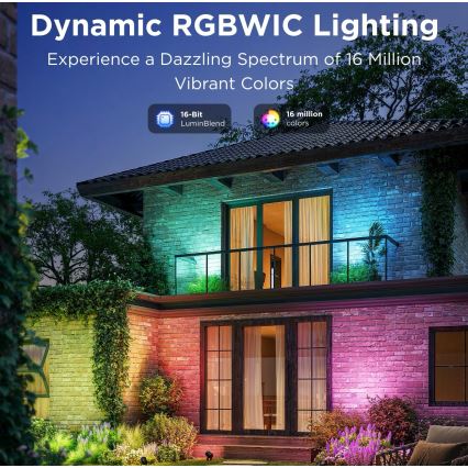Govee - НАБІР 2x LED RGBWW Прожектор з регулюванням яскравості LED/12W/230V IP67 2700-6500K Wi-Fi