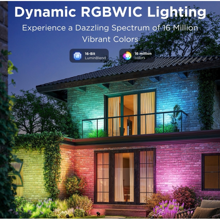 Govee - НАБІР 2x LED RGBWW Прожектор з регулюванням яскравості LED/12W/230V IP67 2700-6500K Wi-Fi