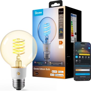 Govee - LED RGBWW затемнювана лампа Розумна MATTER G80 E27/5W/230V 2700-6500K Wi-Fi