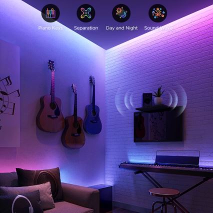 Govee - LED RGBWWIC Лента с регулированием яркости Strip Light 2 Pro 5 м Wi-Fi Matter