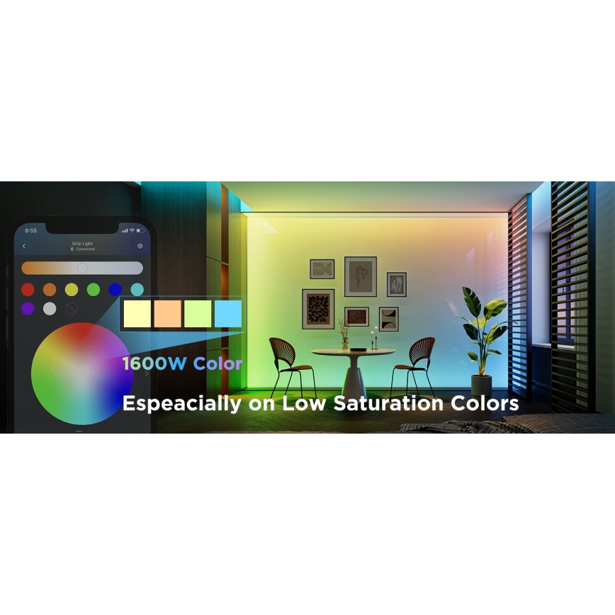 Govee - LED RGBWWIC Лента с регулированием яркости Strip Light 2 Pro 5 м Wi-Fi Matter