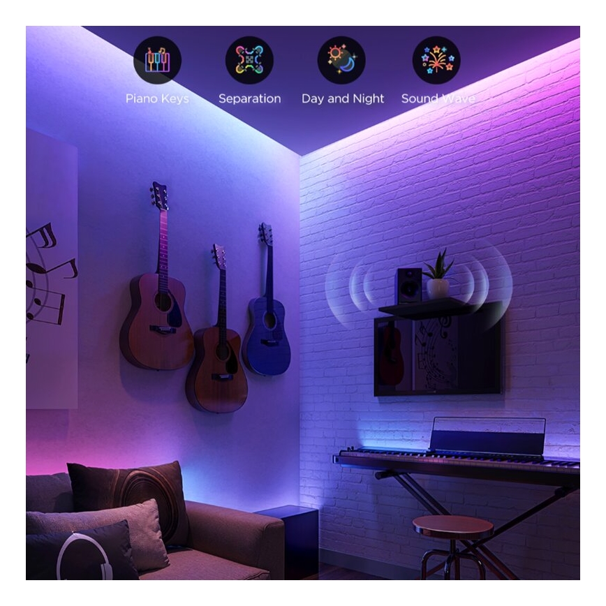 Govee - LED RGBWWIC Стрічка з регулюванням яскравості Strip Light 2 Pro 5м Wi-Fi Matter