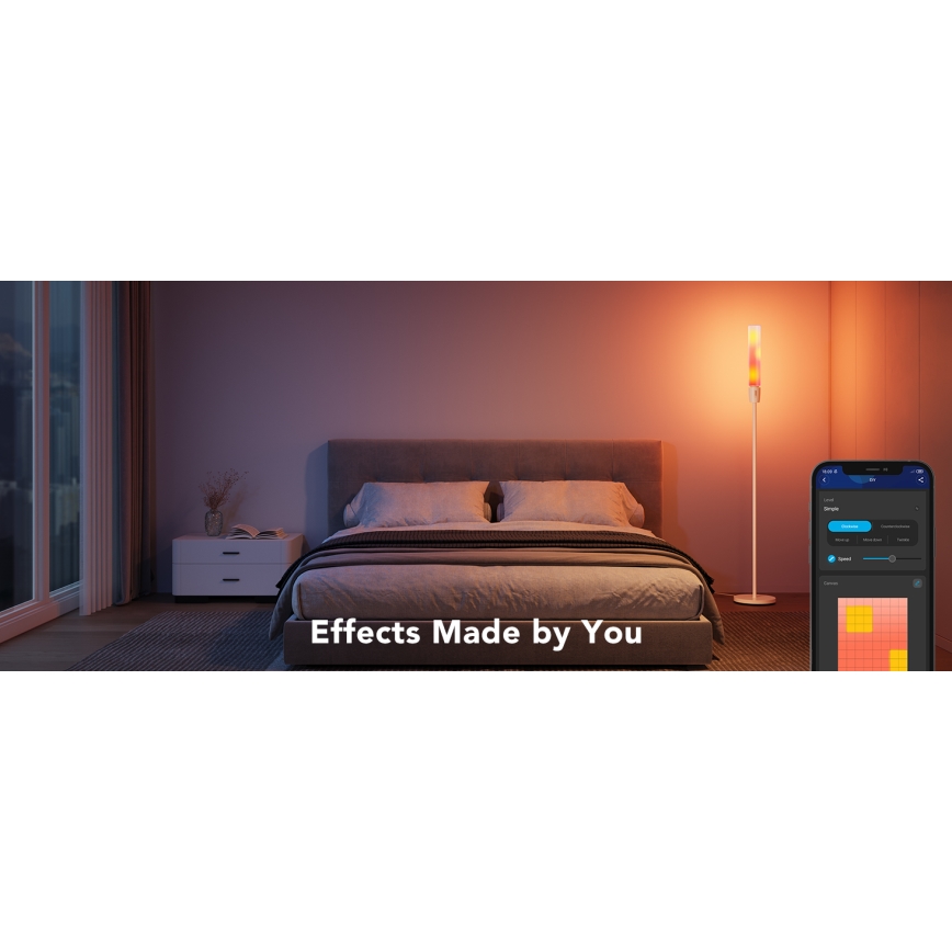 Govee - LED Торшер з регулюванням яскравості CYLINDER SMART RGBICWW 2200-6500K