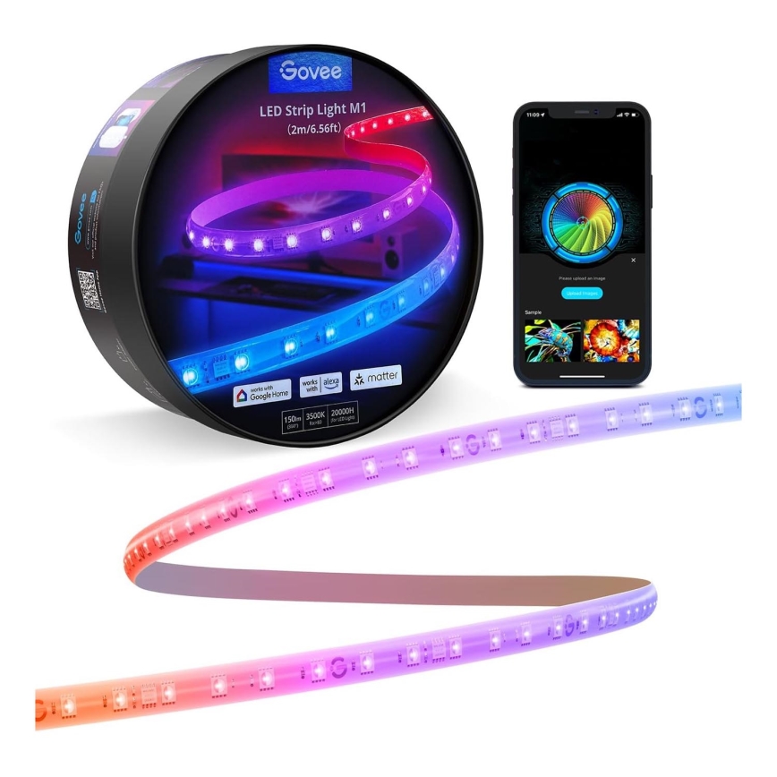 Govee - M1 PRO PREMIUM Smart RGBICW+ Світлодіодна стрічка 2м Wi-Fi Matter