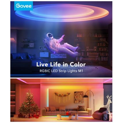Govee - M1 PRO PREMIUM Smart RGBICW+ Світлодіодна стрічка 2м Wi-Fi Matter