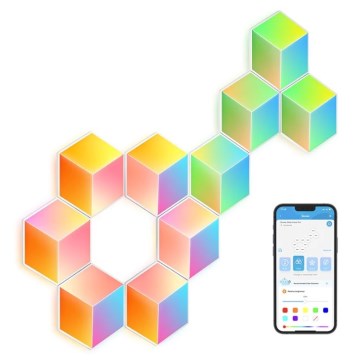 Govee - НАБОР 10x Светодиодный светильник Glide Hexa Pro LED Smart RGBIC Wi-Fi