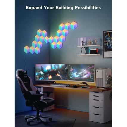 Govee - НАБОР 10x Светодиодный светильник Glide Hexa Pro LED Smart RGBIC Wi-Fi