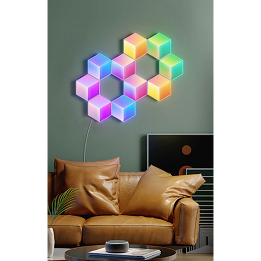 Govee - НАБОР 10x Светодиодный светильник Glide Hexa Pro LED Smart RGBIC Wi-Fi