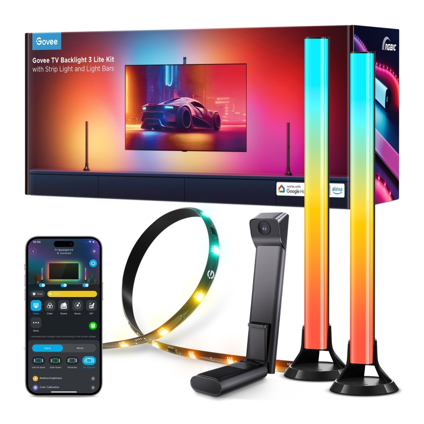 Govee - НАБОР 2x Backlight TV 55-65" SMART LED RGBICW-подсветка Wi-Fi