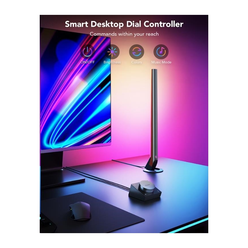 Govee - НАБОР 2x Умная панель Smart Gaming Wi-Fi LED RGBIC + Smart Dual + дистанционное управление