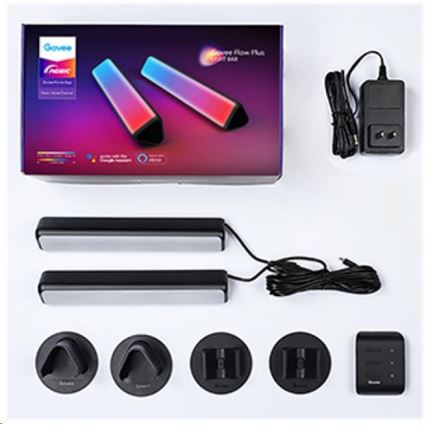 Govee - НАБОР 2x Умная подсветка Flow Plus SMART LED TV & Gaming - RGBICWW Wi-Fi