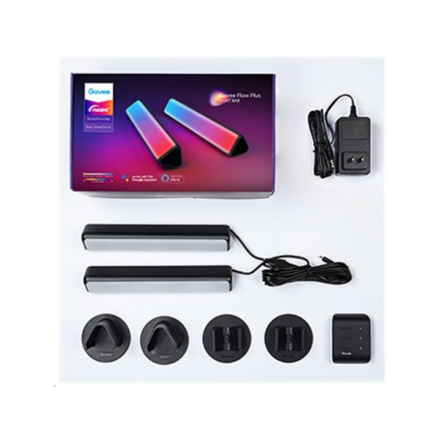 Govee - НАБОР 2x Умная подсветка Flow Plus SMART LED TV & Gaming - RGBICWW Wi-Fi