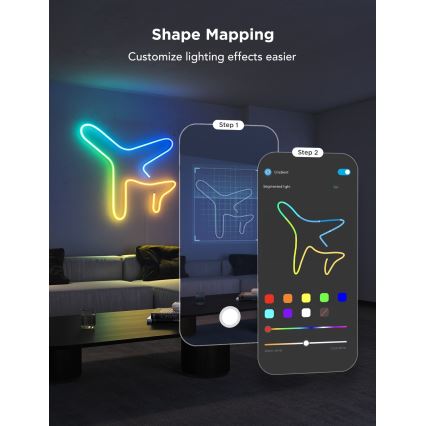 Govee - Neon 2 MATTER Гнучка світлодіодна стрічка 3 м RGBIC Wi-Fi IP67