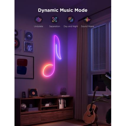 Govee - Neon 2 MATTER Гнучка світлодіодна стрічка 3 м RGBIC Wi-Fi IP67