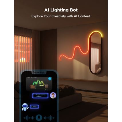 Govee - Neon 2 MATTER Светодиодная гибкая лента 5 м RGBIC Wi-Fi IP67