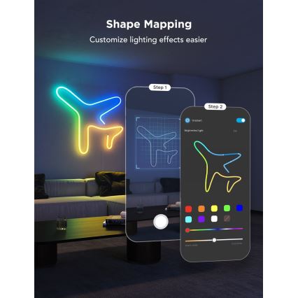 Govee - Neon 2 MATTER Светодиодная гибкая лента 5 м RGBIC Wi-Fi IP67