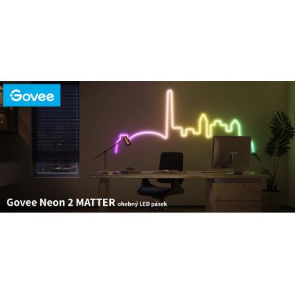 Govee - Neon 2 MATTER Світлодіодна гнучка стрічка 5м RGBIC Wi-Fi IP67