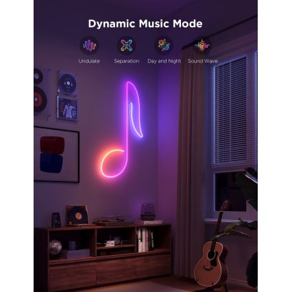Govee - Neon 2 MATTER Світлодіодна гнучка стрічка 5м RGBIC Wi-Fi IP67