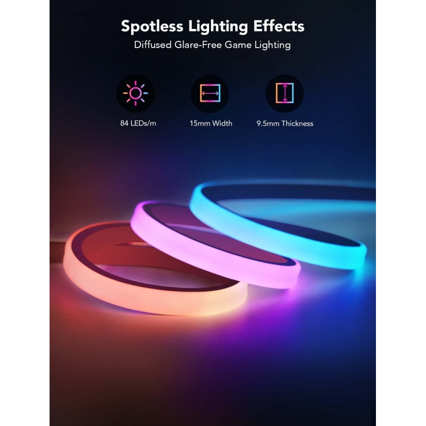 Govee - Neon LED підсвічування для столу 3м RGBIC Wi-Fi