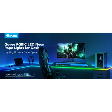 Govee - Neon LED підсвічування для столу 3м RGBIC Wi-Fi