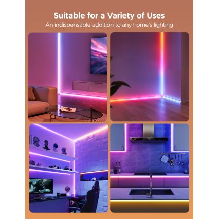Govee - Neon MATTER LED Кутова рейка 5м RGBIC Wi-Fi