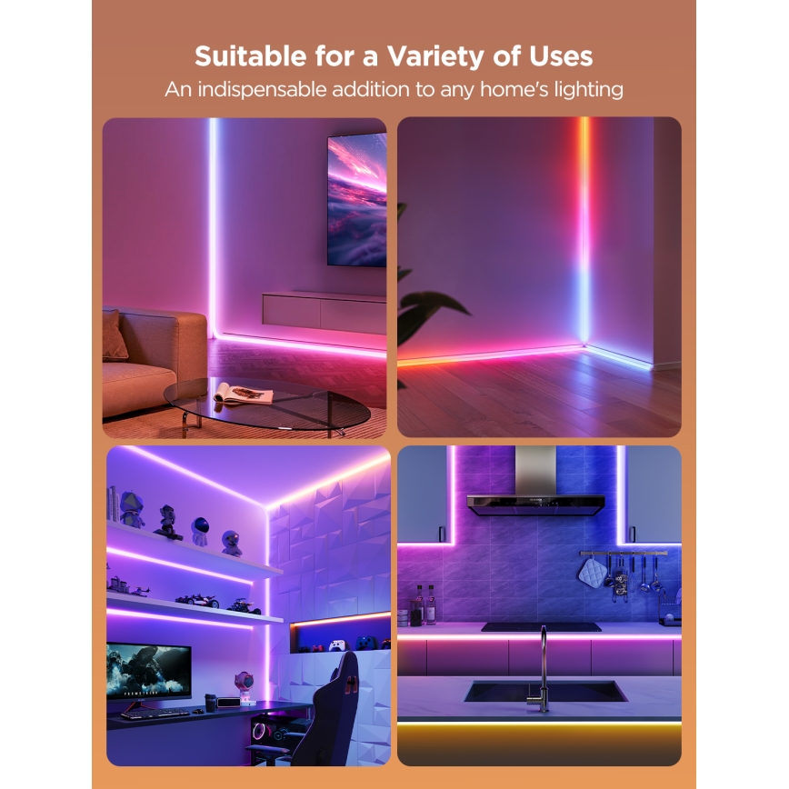 Govee - Neon MATTER LED Кутова рейка 5м RGBIC Wi-Fi