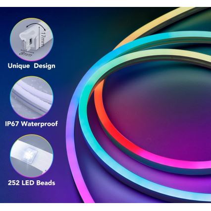 Govee - Neon SMART Гибкая светодиодная лента RGBIC 2 м Wi-Fi IP67