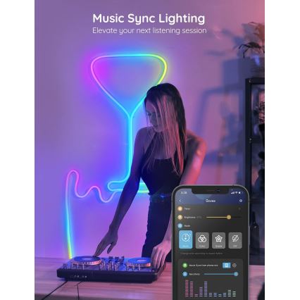 Govee - Neon SMART Гнучка світлодіодна стрічка RGBIC 2 м Wi-Fi IP67