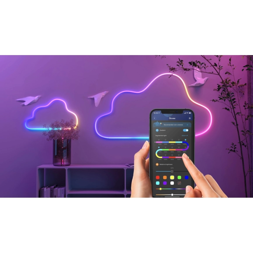 Govee - Neon SMART Гнучка світлодіодна стрічка RGBIC 2 м Wi-Fi IP67