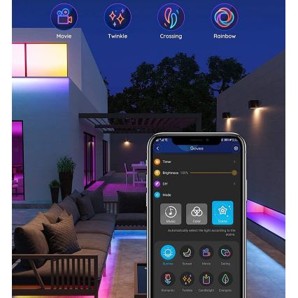 Govee - Outdoor Pro SMART RGBICWW Вулична світлодіодна стрічка 10м 2700-6500K Wi-Fi IP65