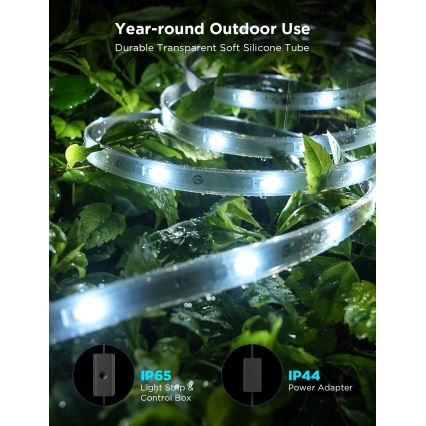 Govee - Outdoor Pro SMART RGBICWW Вулична світлодіодна стрічка 10м 2700-6500K Wi-Fi IP65