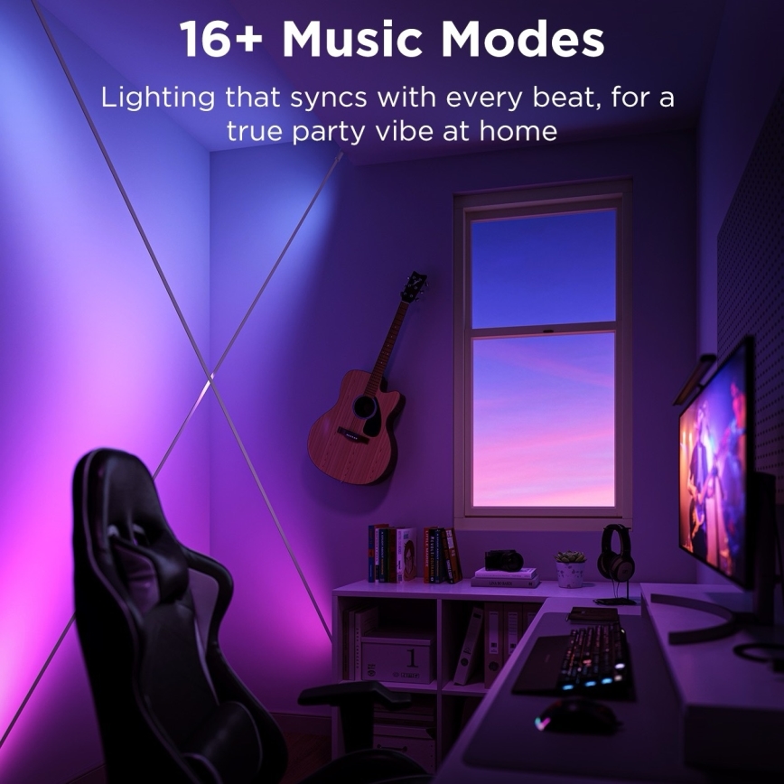 Govee - Подвесная LED-лента RGBICWW, 36 Вт/24 В, 4 м, серия Skyline Matter, Wi‑Fi