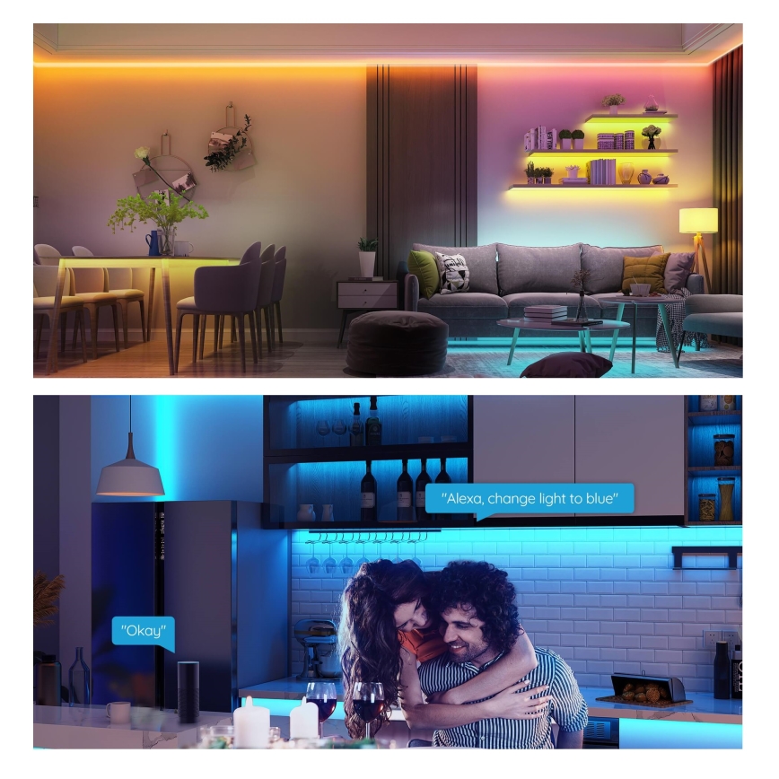 Govee - RGB LED смарт-стрічка з регулюванням яскравості LED/36W/24V 10m Wi-Fi