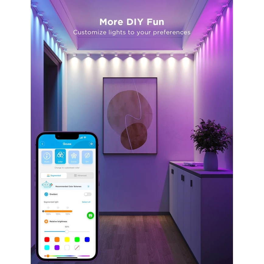 Govee - RGBIC LED String Downlights 3м Wi-Fi