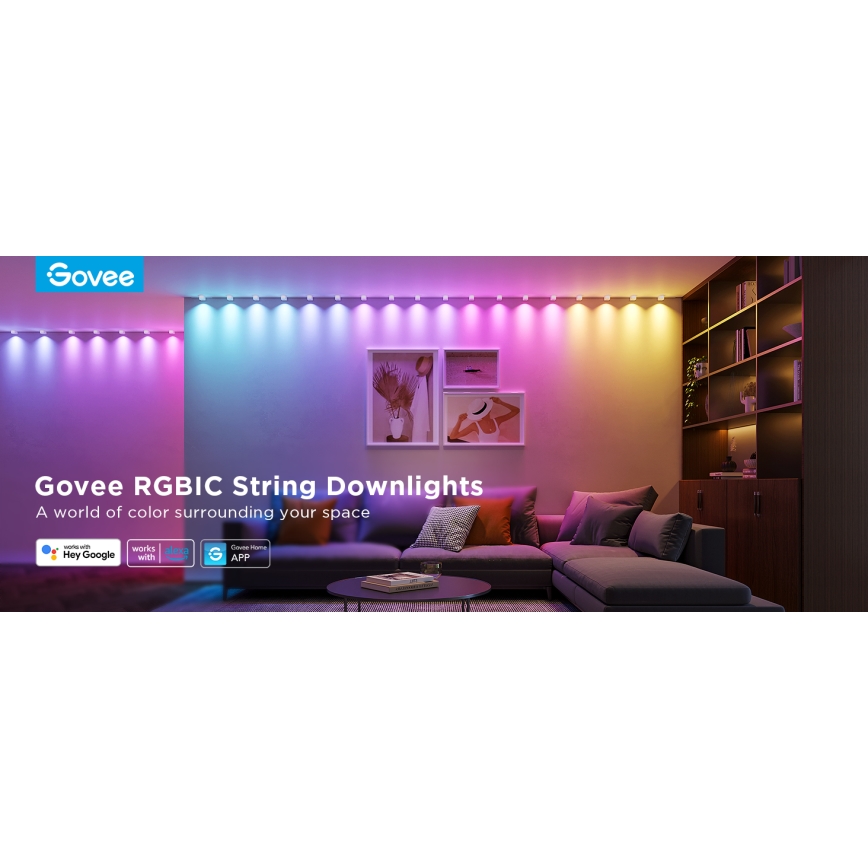 Govee - RGBIC LED String Downlights 3м Wi-Fi