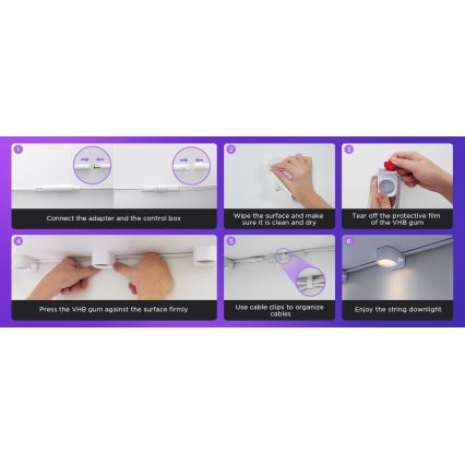 Govee - RGBIC LED String Downlights 3м Wi-Fi