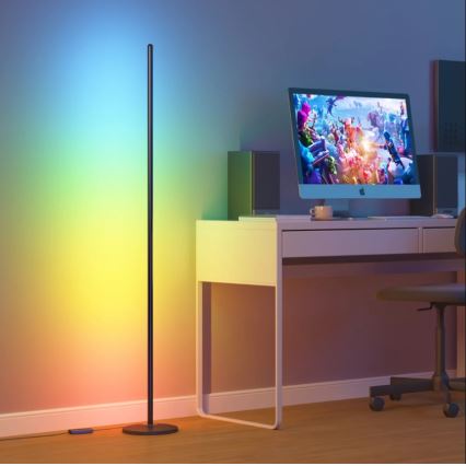 Govee - RGBICW Smart Corner Floor Lamp Wi-Fi