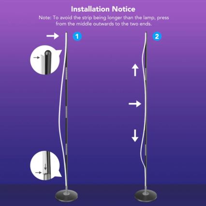 Govee - RGBICW Smart Corner Floor Lamp Wi-Fi