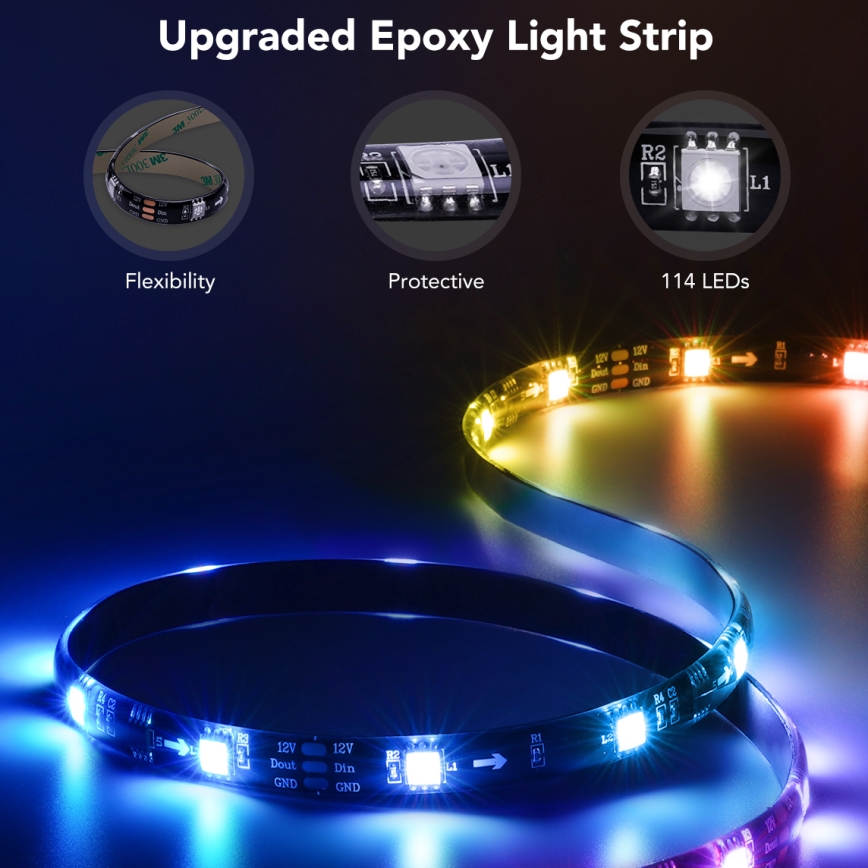 Govee - SMART LED-підсвічування для телевізорів 40-50 RGBIC з Wi-Fi