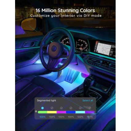 Govee - Smart LED стрічки для автомобіля - RGBIC