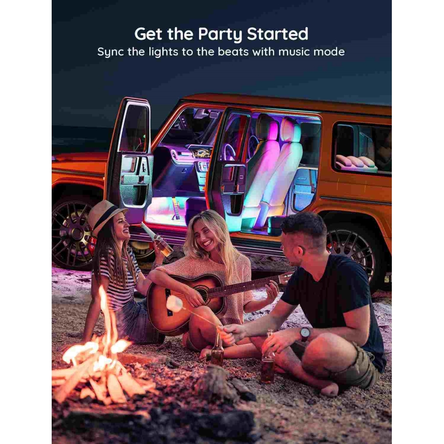 Govee - Smart LED стрічки для автомобіля - RGBIC
