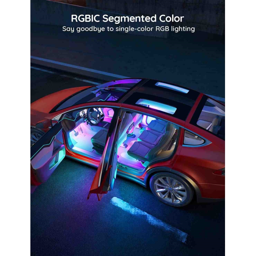 Govee - Smart LED стрічки для автомобіля - RGBIC