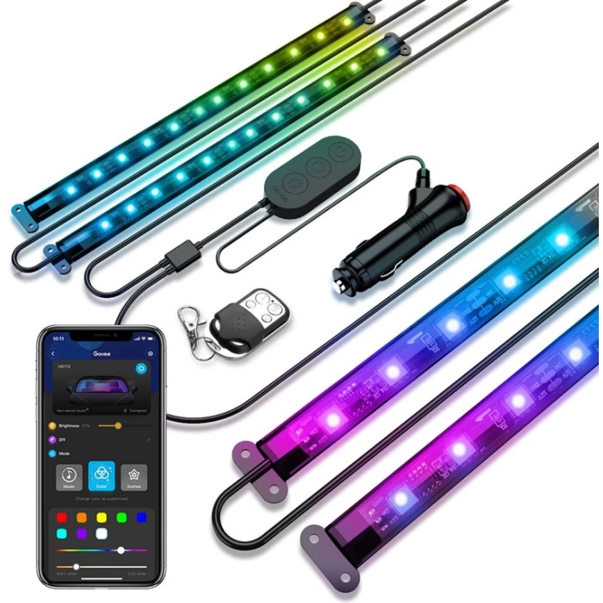 Govee - Smart LED стрічки для автомобіля - RGBIC